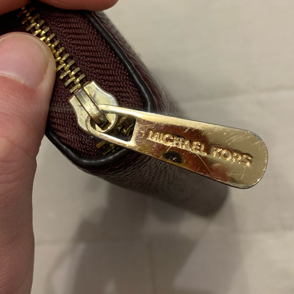 Michael Kors Maroon Leather Multi Function Phone … - image 3